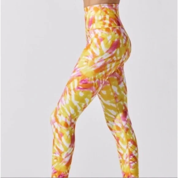 NEW Carbon38 Printed High Rise 7/8 Legging In Multi Tie Dye - Picture 6 of 11